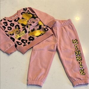 Minnie Mouse Pink Kids Sweatpants Set